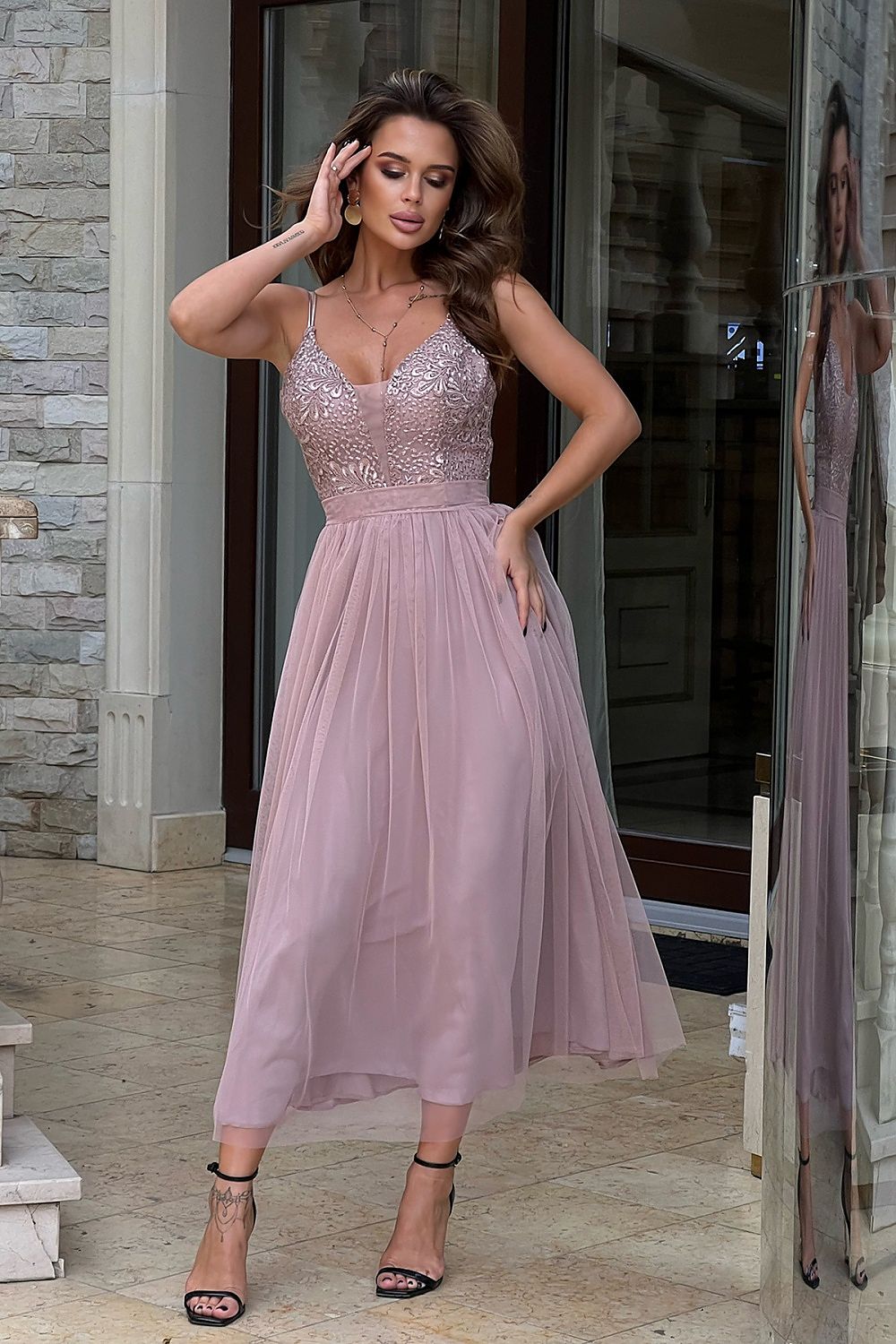  Robe longue model 188217 Bicotone 